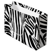 Zebra-Muster Große Geschenktüte (Vorderseite Schrägansicht)