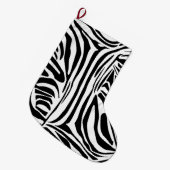 Zebra-Muster Großer Weihnachtsstrumpf (Vorderansicht (hängend))