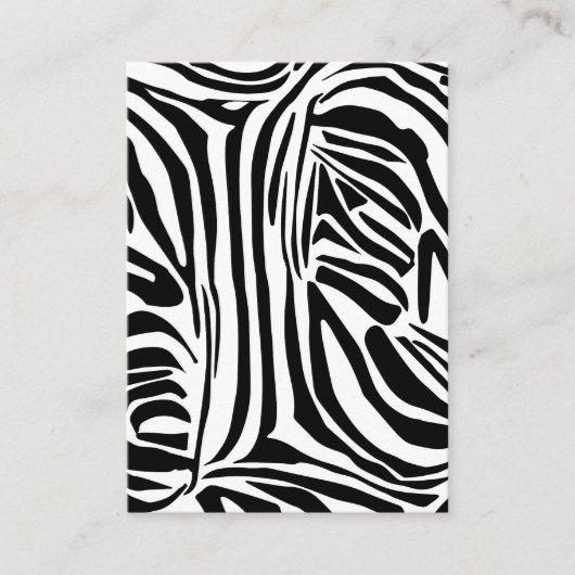 Zebra-Muster Hinweiskarte (Vorderseite)