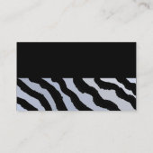 Zebra Muster in Blau und Schwarz Visitenkarte (Rückseite)