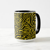 Zebra-Muster in Schwarz und Gelb Tasse (VorderseiteRechts)