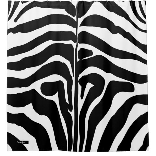 Zebra-Muster in Schwarz und Weiß Duschvorhang (Vorderseite)