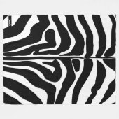 Zebra-Muster in Schwarz und Weiß Fleecedecke (Vorderseite (Horizontal))