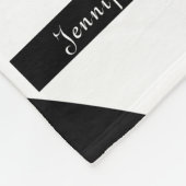 Zebra-Muster in Schwarz und Weiß Fleecedecke (Ecke)