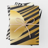 Zebra-Muster in Schwarz und Weiß Geschenkpapier Set (Beispiel)