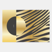 Zebra-Muster in Schwarz und Weiß Geschenkpapier Set (Vorderseite)