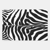 Zebra-Muster in Schwarz und Weiß Geschenkpapier Set (Vorderseite 3)