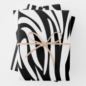 Zebra-Muster in Schwarz und Weiß Geschenkpapier Set (Beispiel)