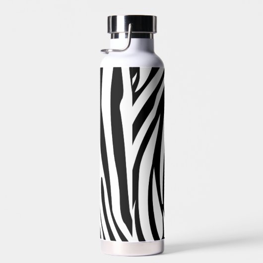Zebra-Muster in Schwarz und Weiß Trinkflasche (Rechts)