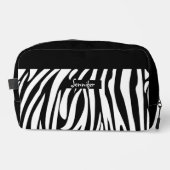Zebra-Muster in Schwarz und Weiß Waschbeutel (Vorderseite)