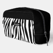 Zebra-Muster in Schwarz und Weiß Waschbeutel (Rechte Ecke)