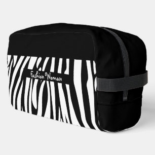 Zebra-Muster in Schwarz und Weiß Waschbeutel