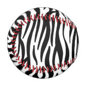 Zebra-Muster in Weiß und Schwarz Baseball (Vorderseite Links)