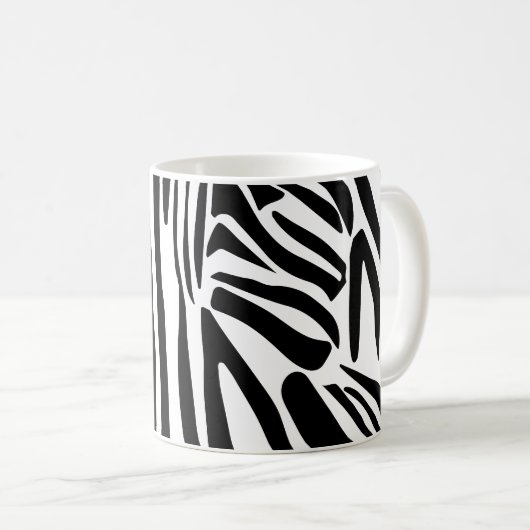 Zebra-Muster Kaffeetasse (VorderseiteRechts)