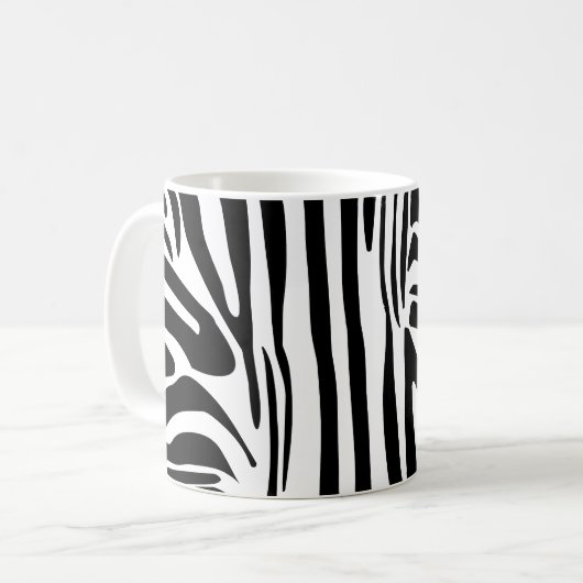 Zebra-Muster Kaffeetasse (Vorderseite Links)