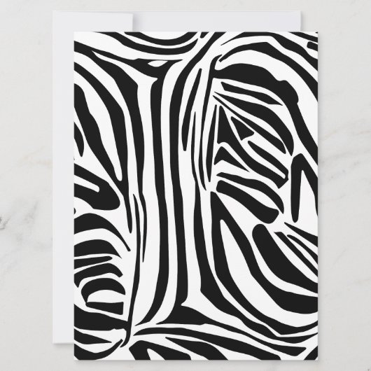Zebra-Muster Karte (Vorderseite)