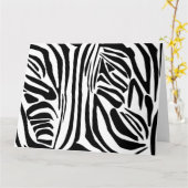 Zebra-Muster Karte (Gelbe Blume)