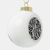 Zebra-Muster Keramik Kugel-Ornament (Links)