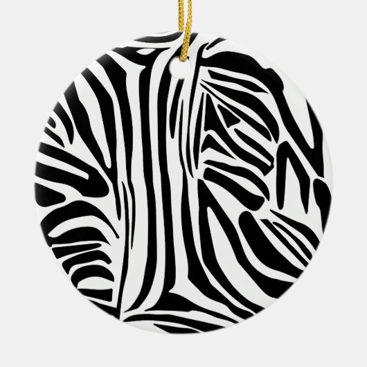 Zebra-Muster Keramik Ornament (Vorne)
