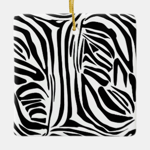 Zebra-Muster Keramikornament