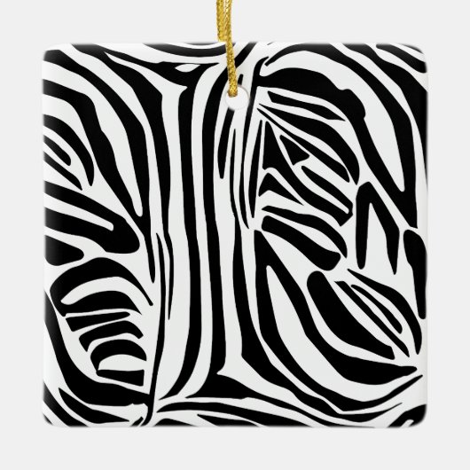 Zebra-Muster Keramikornament (Vorderseite)