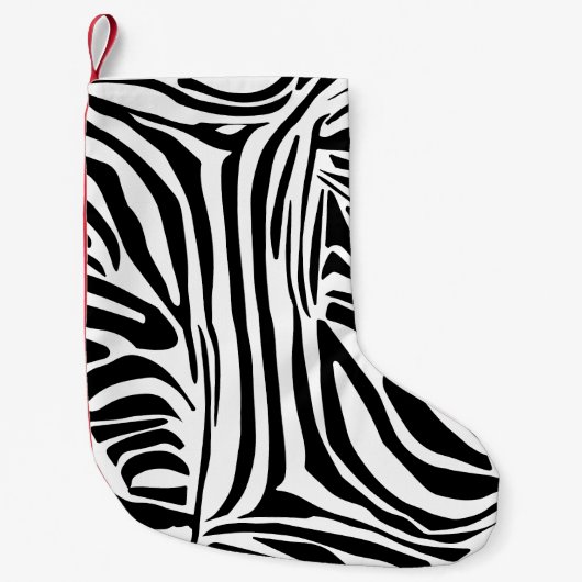 Zebra-Muster Kleiner Weihnachtsstrumpf (Vorderseite)