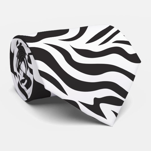 Zebra-Muster Krawatte (Gerollt)