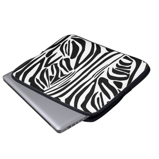 Zebra-Muster Laptopschutzhülle (Vorne Knopf)