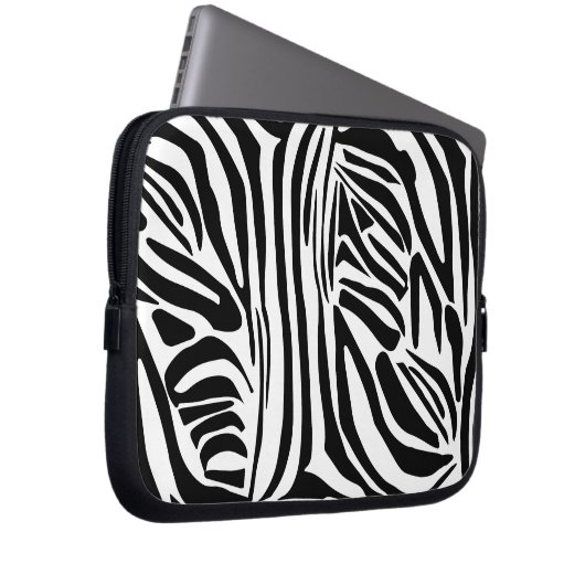 Zebra-Muster Laptopschutzhülle (Vorne Rechts)