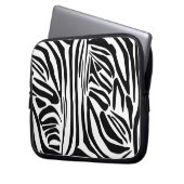Zebra-Muster Laptopschutzhülle (Vorderseite Links)