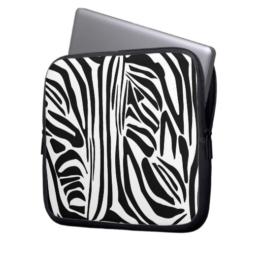 Zebra-Muster Laptopschutzhülle (Vorderseite Links)