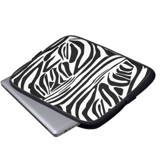 Zebra-Muster Laptopschutzhülle (Vorne Knopf)