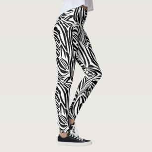 Zebra-Muster Leggings
