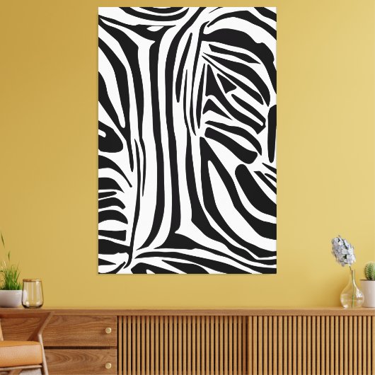 Zebra-Muster Leinwanddruck (Insitu (Wohnzimmer))