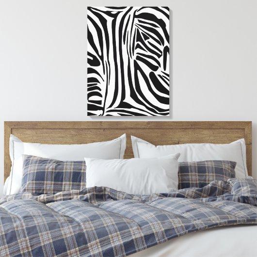 Zebra-Muster Leinwanddruck (Insitu (Schlafzimmer))