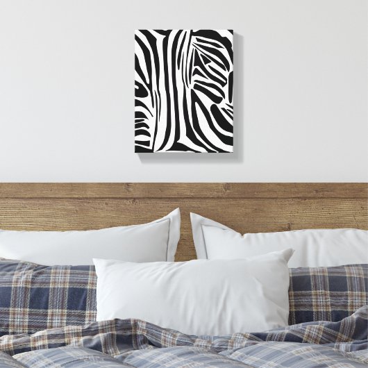 Zebra-Muster Leinwanddruck (Insitu (Schlafzimmer))