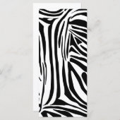 Zebra-Muster Menükarte (Vorne/Hinten)