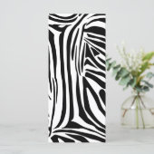 Zebra-Muster Menükarte (Stehend Vorderseite)