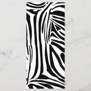 Zebra-Muster Menükarte