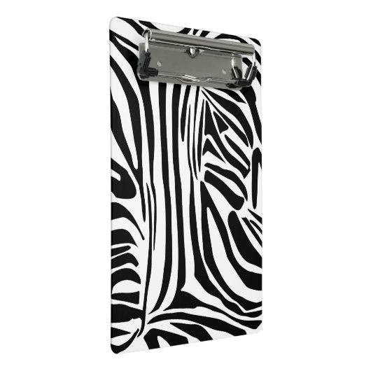 Zebra-Muster Mini Klemmbrett (Schrägansicht)