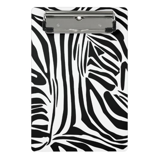Zebra-Muster Mini Klemmbrett (Vorderseite)