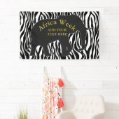Zebra Muster mit Elephant + Ihre Ideen Banner (Insitu)