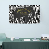 Zebra Muster mit Elephant + Ihre Ideen Banner (Messeveranstaltung)