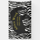 Zebra Muster mit Elephant + Ihre Ideen Banner (Vertikal)