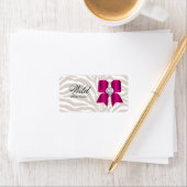 Zebra Muster mit Niedlichem Modeschmuck Adressaufkleber (Insitu)