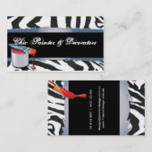 Zebra Muster mit Paint Tin Visitenkarte (Vorne/Hinten)