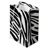 Zebra-Muster Mittlere Geschenktüte (Vorderseite Schrägansicht)