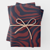 Zebra Muster Modern Christmas Preppy Animal Print Geschenkpapier Set (Beispiel)