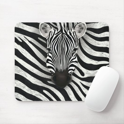 Zebra-Muster Mousepad (Mit Mouse)