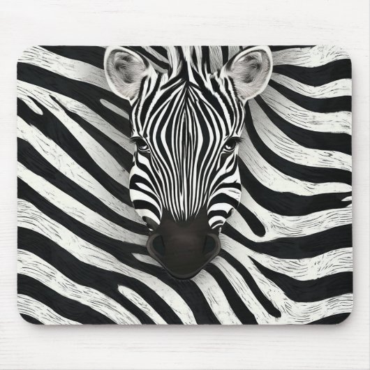 Zebra-Muster Mousepad (Vorne)